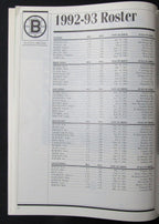 1992/1993 Boston Bruins Ice Hockey Game Program 176434