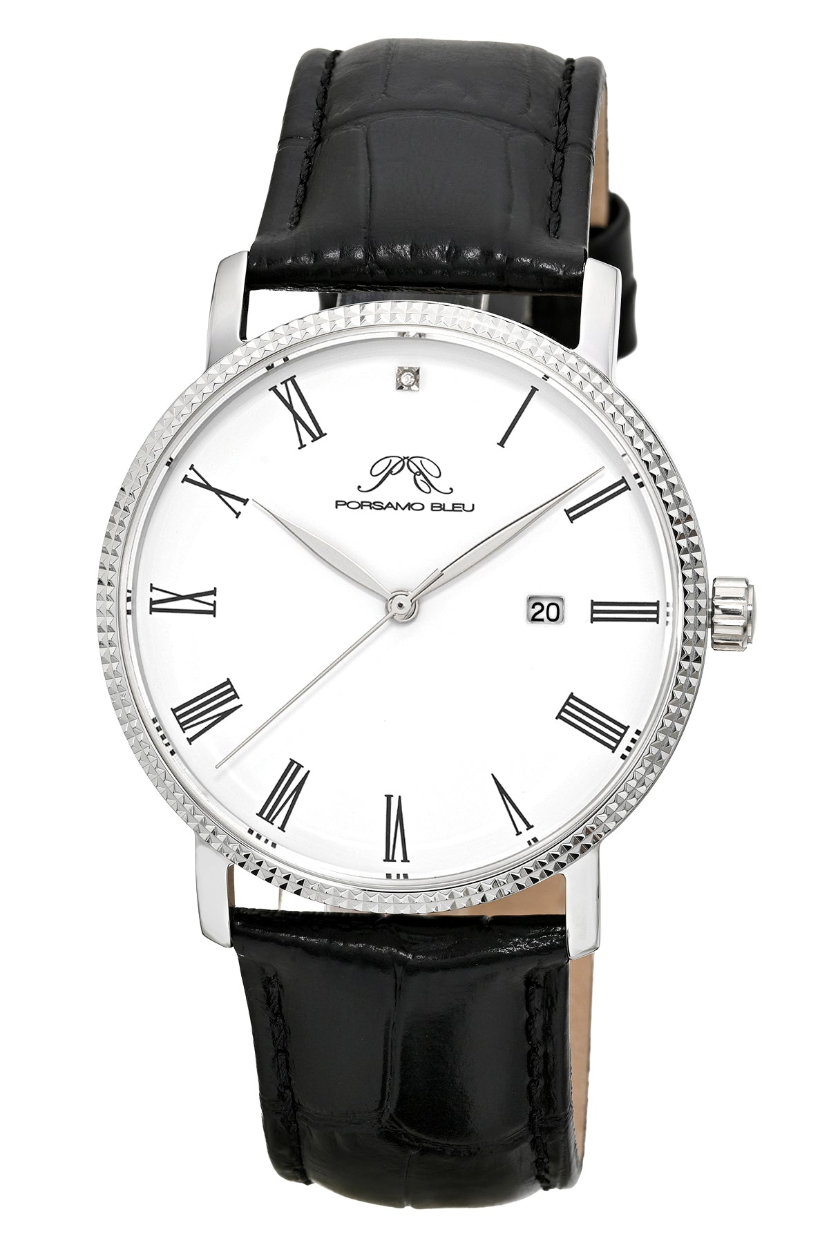 Porsamo Bleu Men's Veritas 1 Genuine Leather Band Watch 1361AVEL