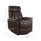 Bentley - Swivel Glider Recliner With Manual Adjustable Headrest & Footrest