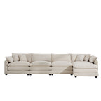 Modern Oversized Modular Cushion Sofa With Ottoman