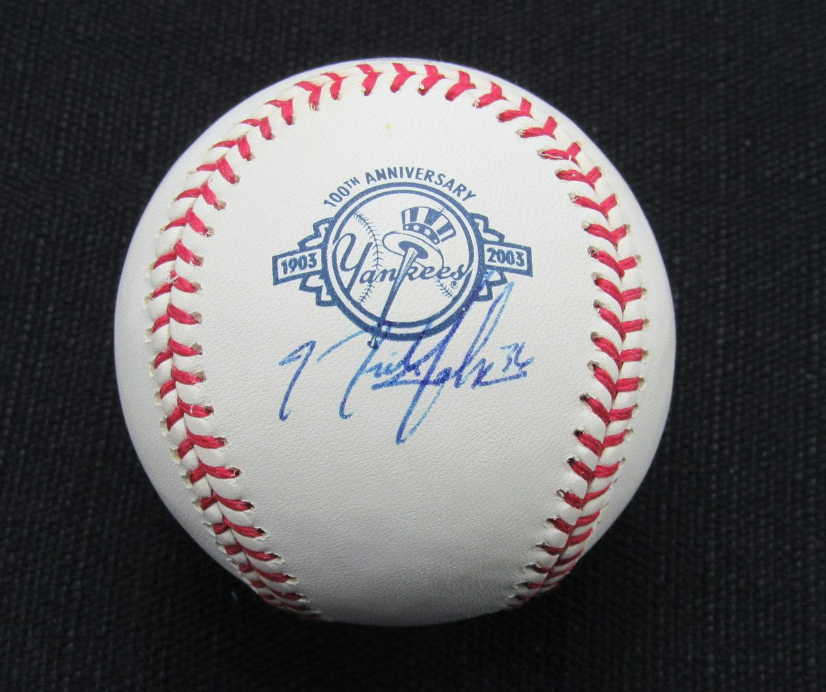 Nick Johnson Signed/Auto Yankees 100th OML Baseball PSA/DNA 187000