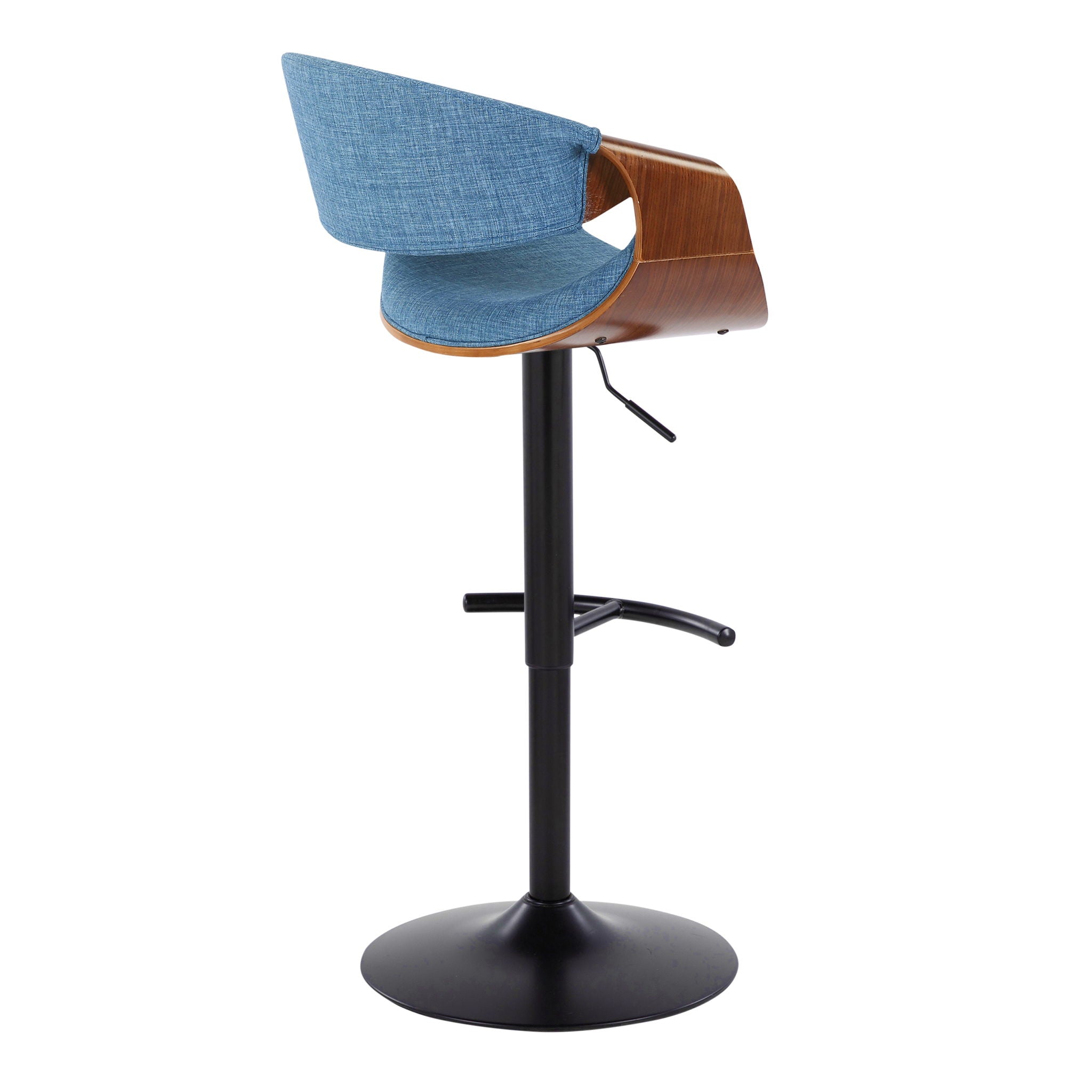 Curvo - Mid Century Modern Adjustable Barstool With Swivel (Set of 2)