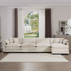 Modern Oversized Modular Cushion Sofa With Ottoman