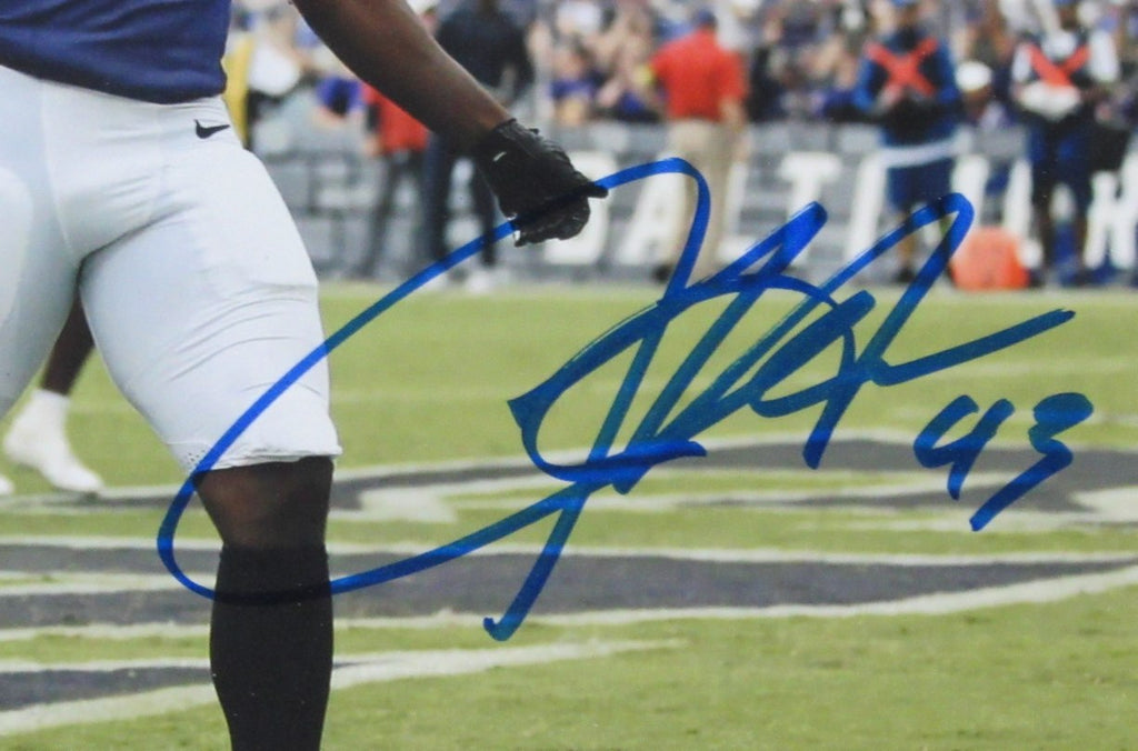 Justice Hill Signed 8x10 Photo Baltimore Ravens Framed Beckett 186180