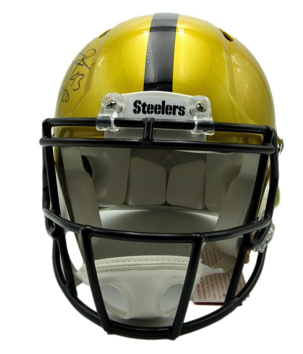 Troy Polamalu Signed  Steelers Full Size FLASH Authentic Helmet Beckett 164354