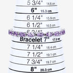 14.40 Carat Genuine Amethyst .925 Sterling Silver Bracelet