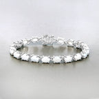 10.26 Carat Genuine Opal .925 Sterling Silver Bracelet