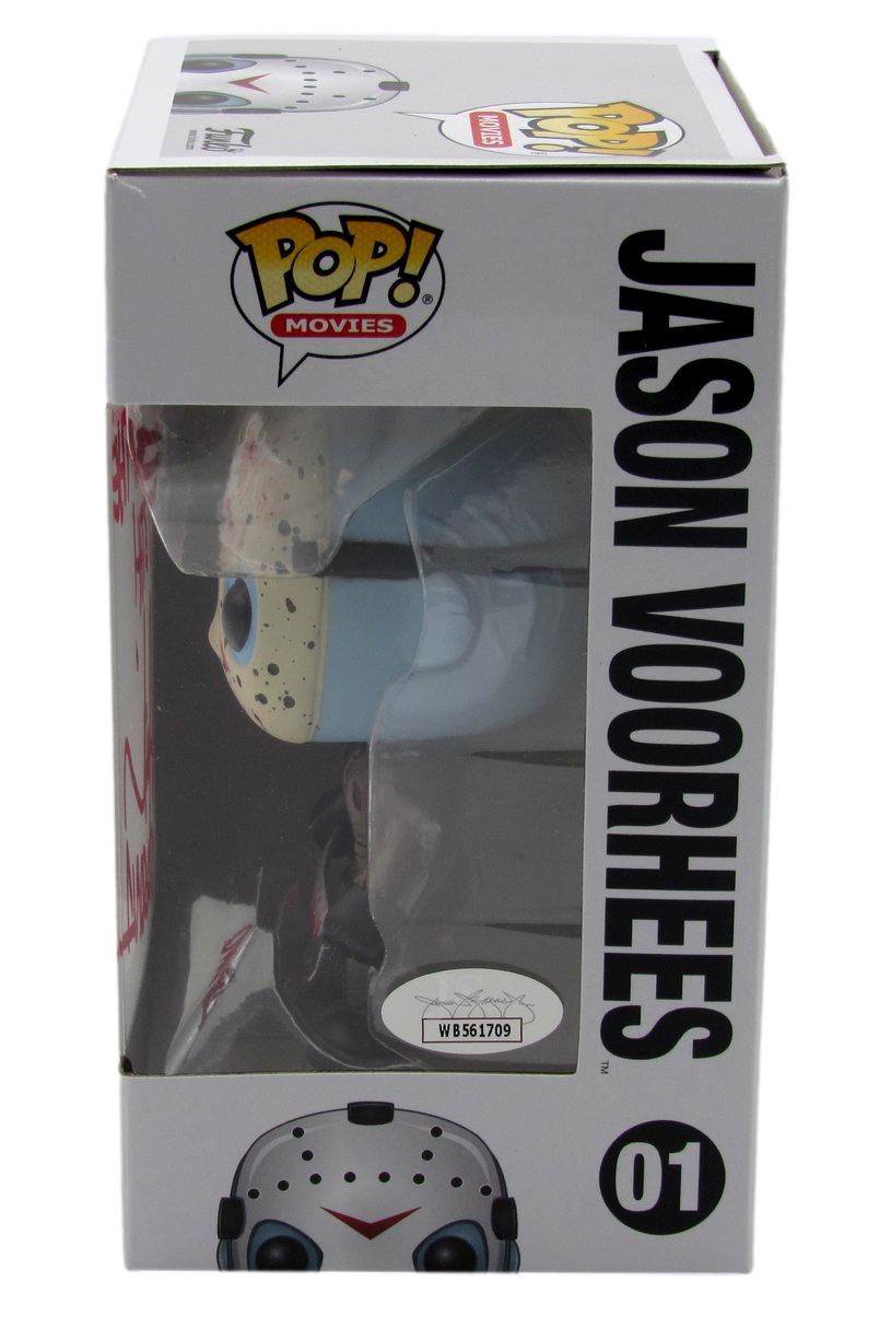 Ari Lehman Signed/Insc Funko Pop! #01 "Friday the 13th" Signed in Red JSA 190714