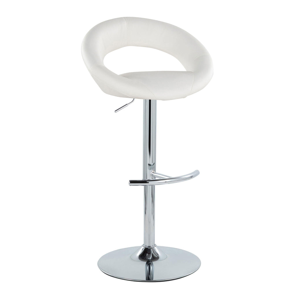 Posh - Contemporary Adjustable Barstool With Swivel (Set of 2)