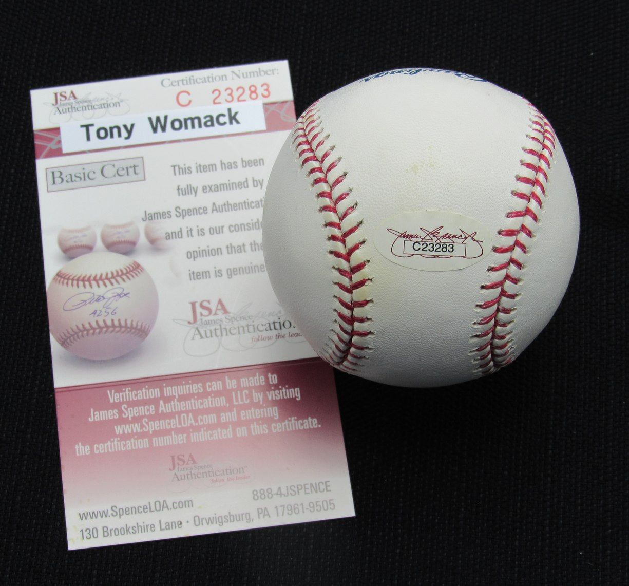 Tony Womack Signed/Auto Yankees 100th OML Baseball JSA  186962