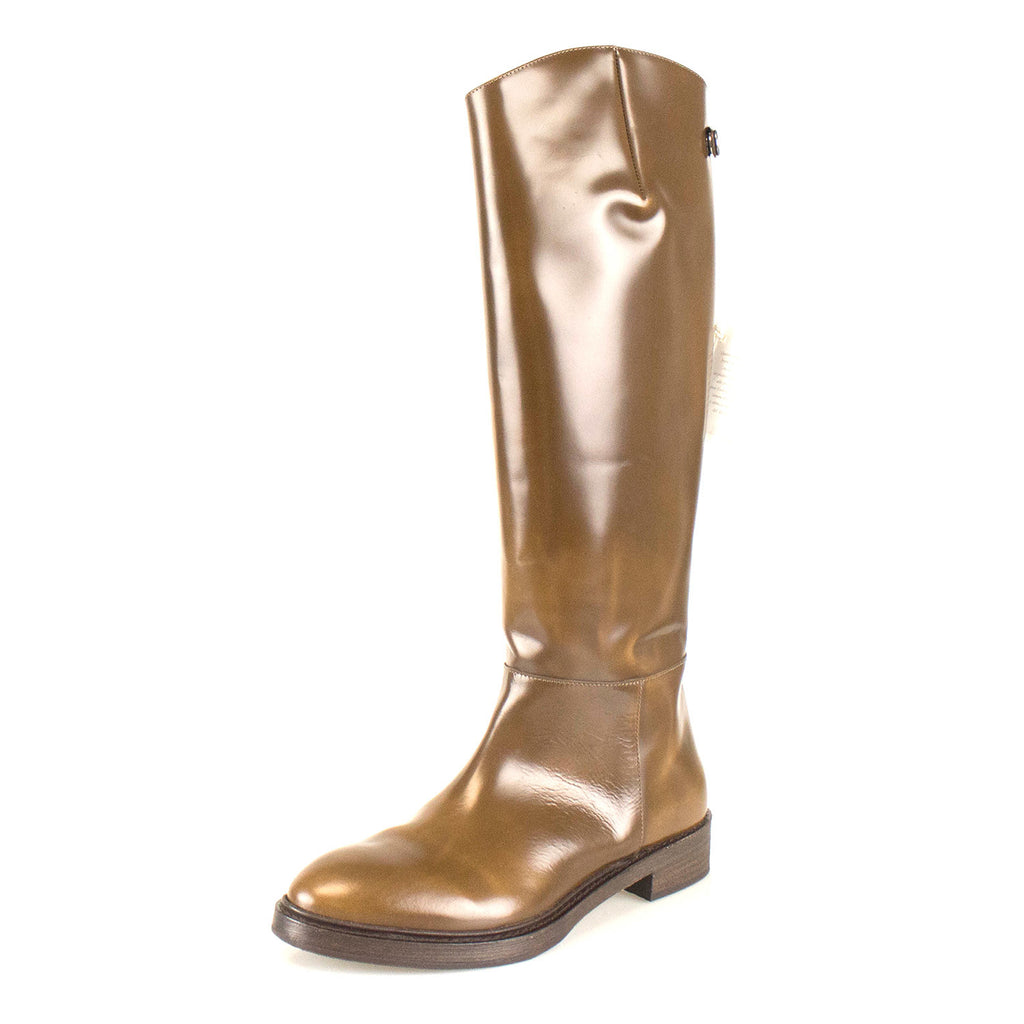 Women's Leather Knee-High Boots // Brown