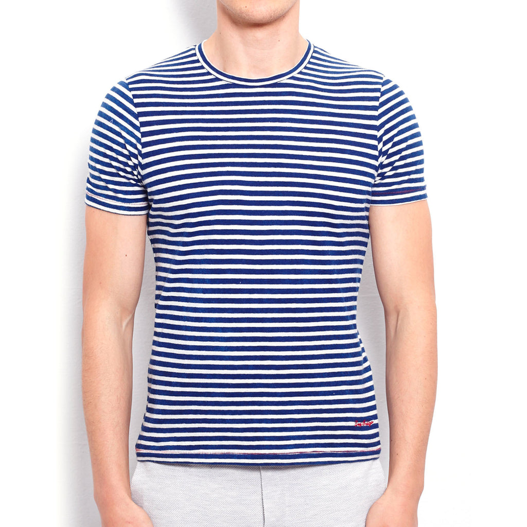 Indigo Dye Marine T-Shirt + Contrast Pirate Patch // Indigo Blue