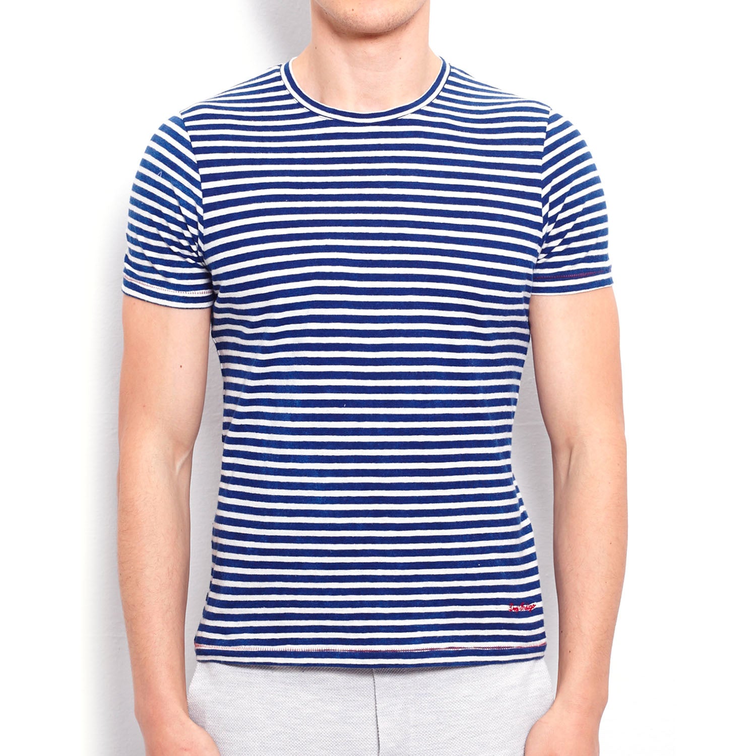 Indigo Dye Marine T-Shirt + Contrast Pirate Patch // Indigo Blue