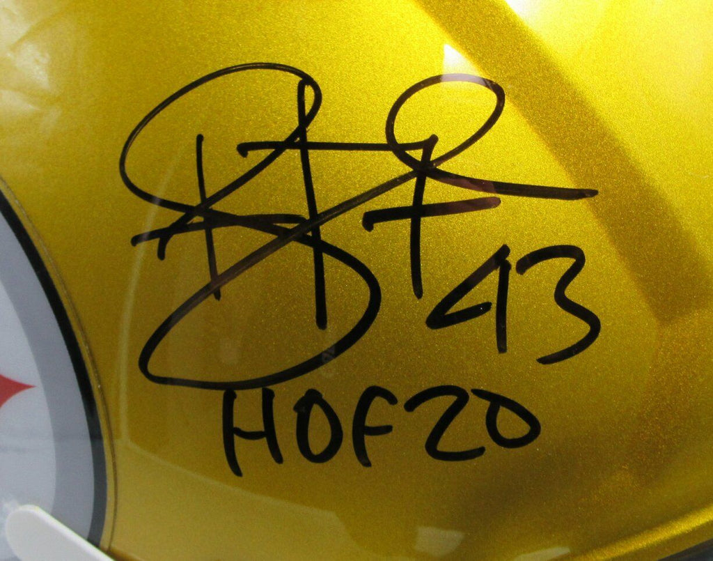 Troy Polamalu Signed  Steelers Full Size FLASH Authentic Helmet Beckett 164354