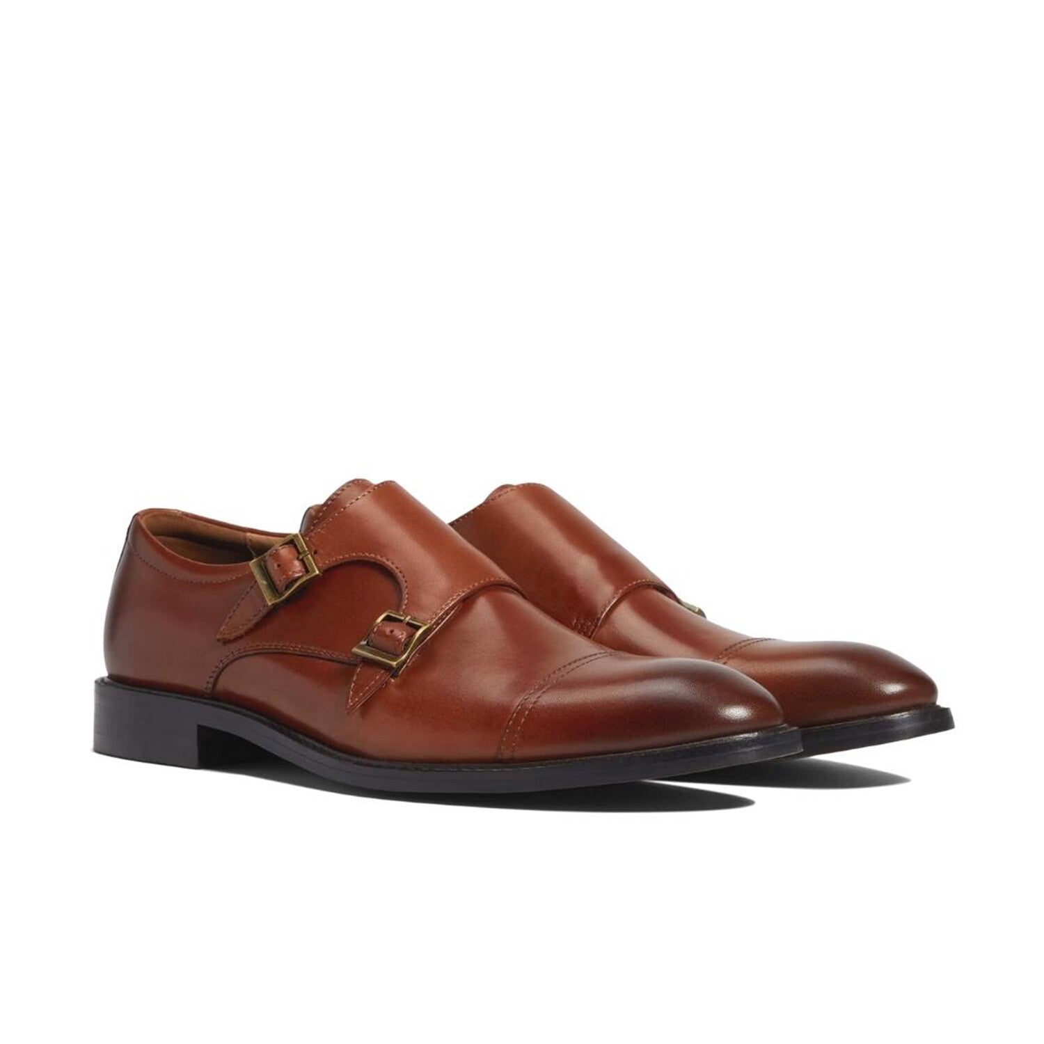 Parklane Double Monk Strap // Cognac