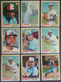 Lot of (9) Montreal Expos Autographed 1978 TOPPS Baseball Cards 183158