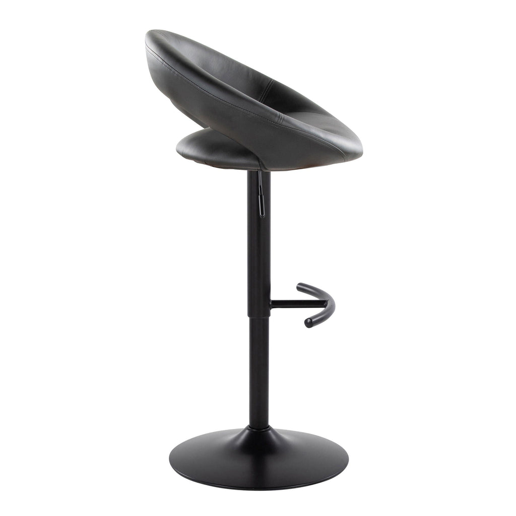 Posh - Contemporary Adjustable Barstool With Swivel & Rounded