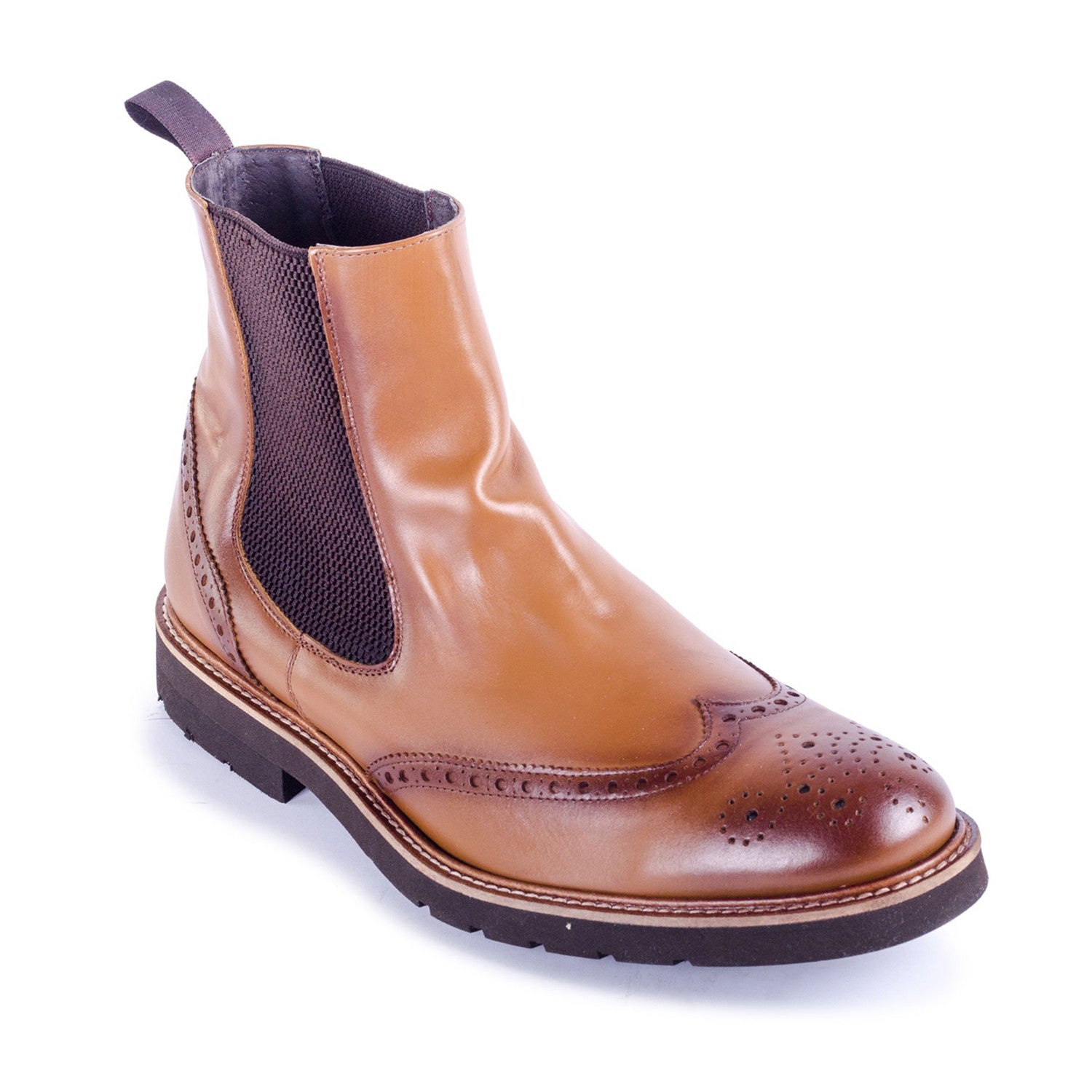 Velsi Leather Chelsea Boot // Cognac