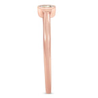 14K Rose Gold Plated .925 Sterling Silver 1/20 Carat Diamond Square Cushion-Shaped Miracle Set Petite Fashion Promise Ring (J-K Color, I1-I2 Clarity) - Size 6
