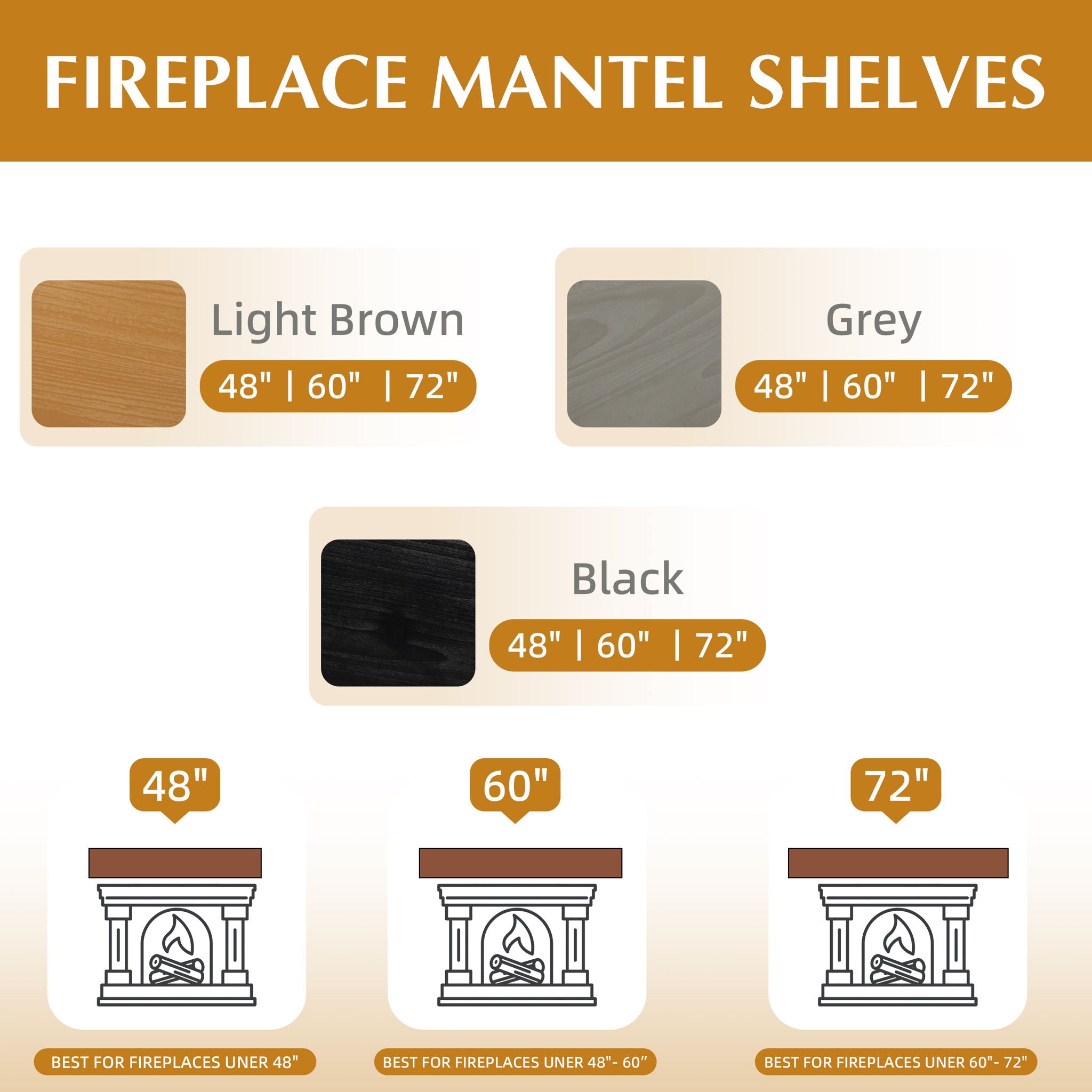 Fireplace Mantel Floating Shelf