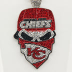 Newest Sports Team Logo Bandit Skull  Pendant Necklace – Iced Out Hip Hop Jewelry for True Fans
