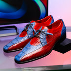 Moncalieri // Alligator + Cobra Skin Leather Oxfords // Navy + Red