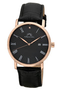 Porsamo Bleu Men's Veritas 1 Genuine Leather Band Watch 1361HVEL