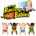 Racing Babies (set of 4) Funny Pull Back Baby Race Toys - Archie McPhee