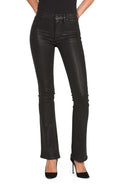 Hudson Jeans Barbara Coated High Waist Bootcut Jeans - Noir