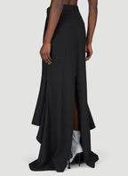Balenciaga Women Godet Draped Skirt