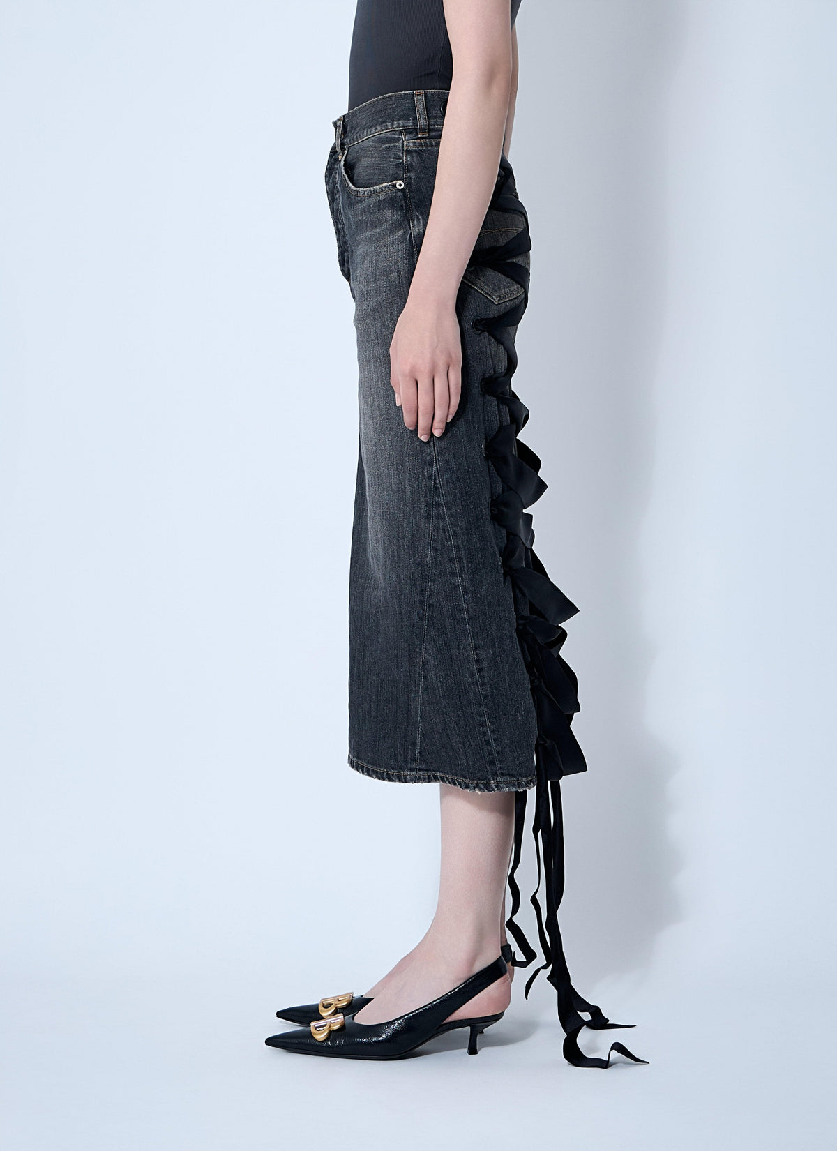 Balenciaga Women Lace-Up Skirt