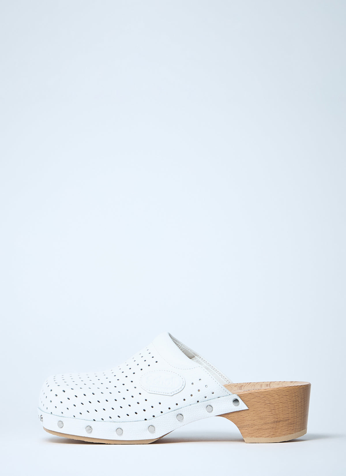 Balenciaga Women Perforated Heeled Clogs
