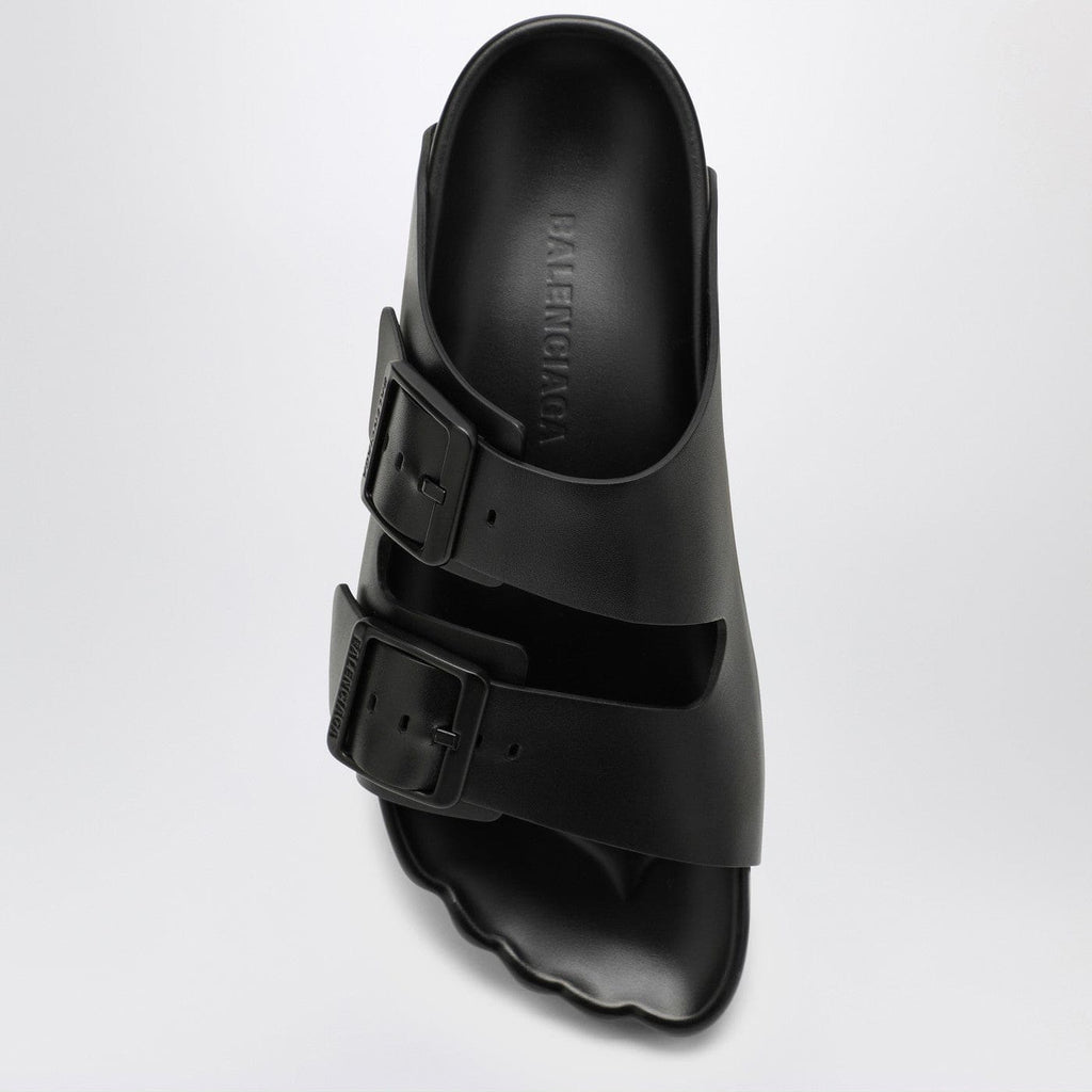 Balenciaga Black Leather Sunday Sandal
