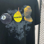 Balenciaga Black T-Shirt Without Collar