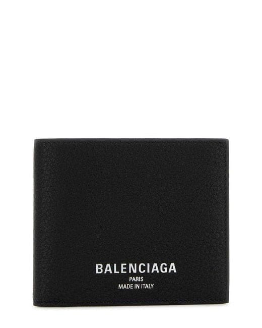 BALENCIAGA Mini Bifold Wallet with Logo Print
