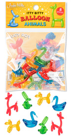 Itty Bitty Balloon Animals (Bag of 8) Miniature Plastic Figurines  Archie McPhee