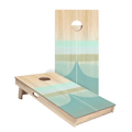 Bamboo Wood Watercolor Surf Star Cornhole Boards