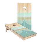 Bamboo Wood Watercolor Surf Star Cornhole Boards