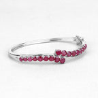 9.10 Carat Glass Filled Ruby .925 Sterling Silver Bangle