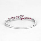 9.10 Carat Glass Filled Ruby .925 Sterling Silver Bangle