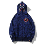 BAPE Line Camo Shark Full Zip Hoodie A Bathing Ape 'Navy'