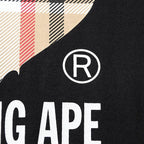 Bathing Ape Check by Bathing Tee Black/Beige