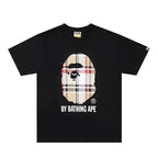 Bathing Ape Check by Bathing Tee Black/Beige