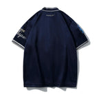 BATHNIG APE Men's BASEBALL JERSEY SHIRT Navy / Ivory / White