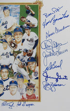 1969 Mets Team Signed (17) 11x14 Kotzen Litho Print WS Champions 187333