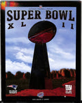 Super Bowl XLII 42 Program Holographic Cover Patriots/Giants Tom Brady 180700