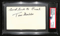 Tom Davies CFB HOF Signed 3x5 Index Card Pitt Panthers RARE PSA/DNA 189028