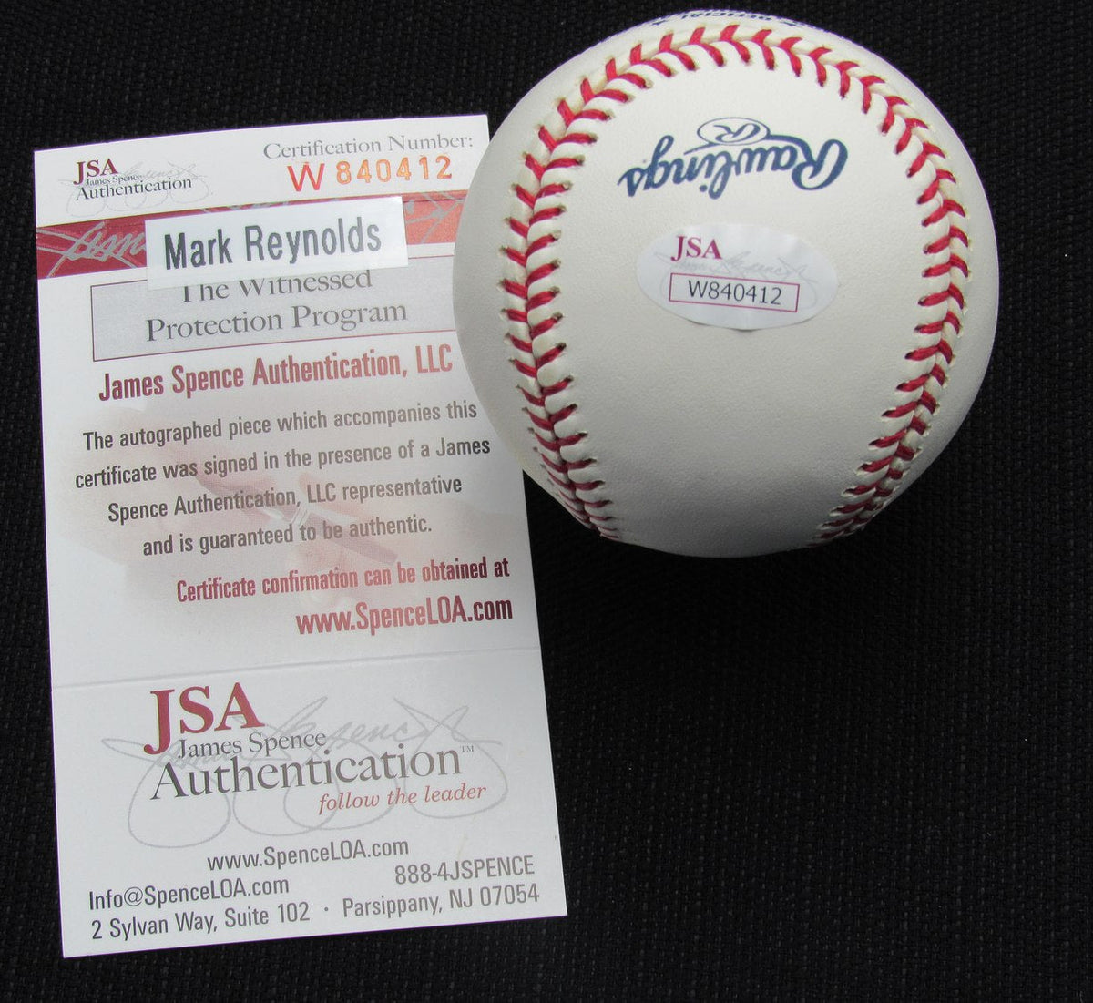 Mark Reynolds Signed/Auto Yankees 100th OML Baseball JSA Inscr  186945