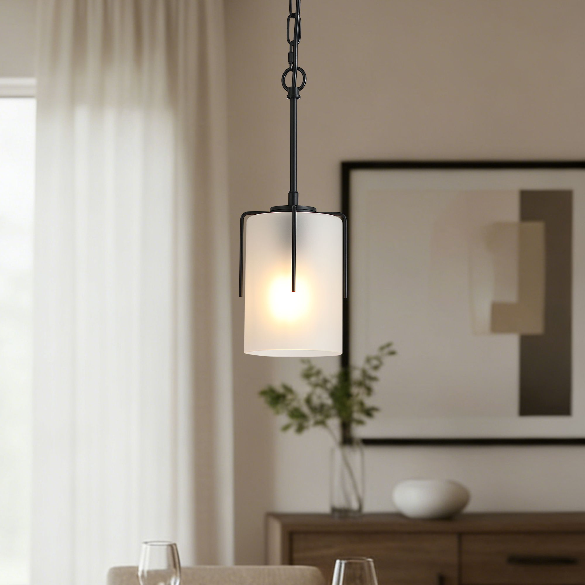 Adjustable Cylindrical Pendant Light