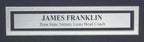 James Franklin Penn State Signed/Inscribed 16x20 Photo Framed JSA 164007